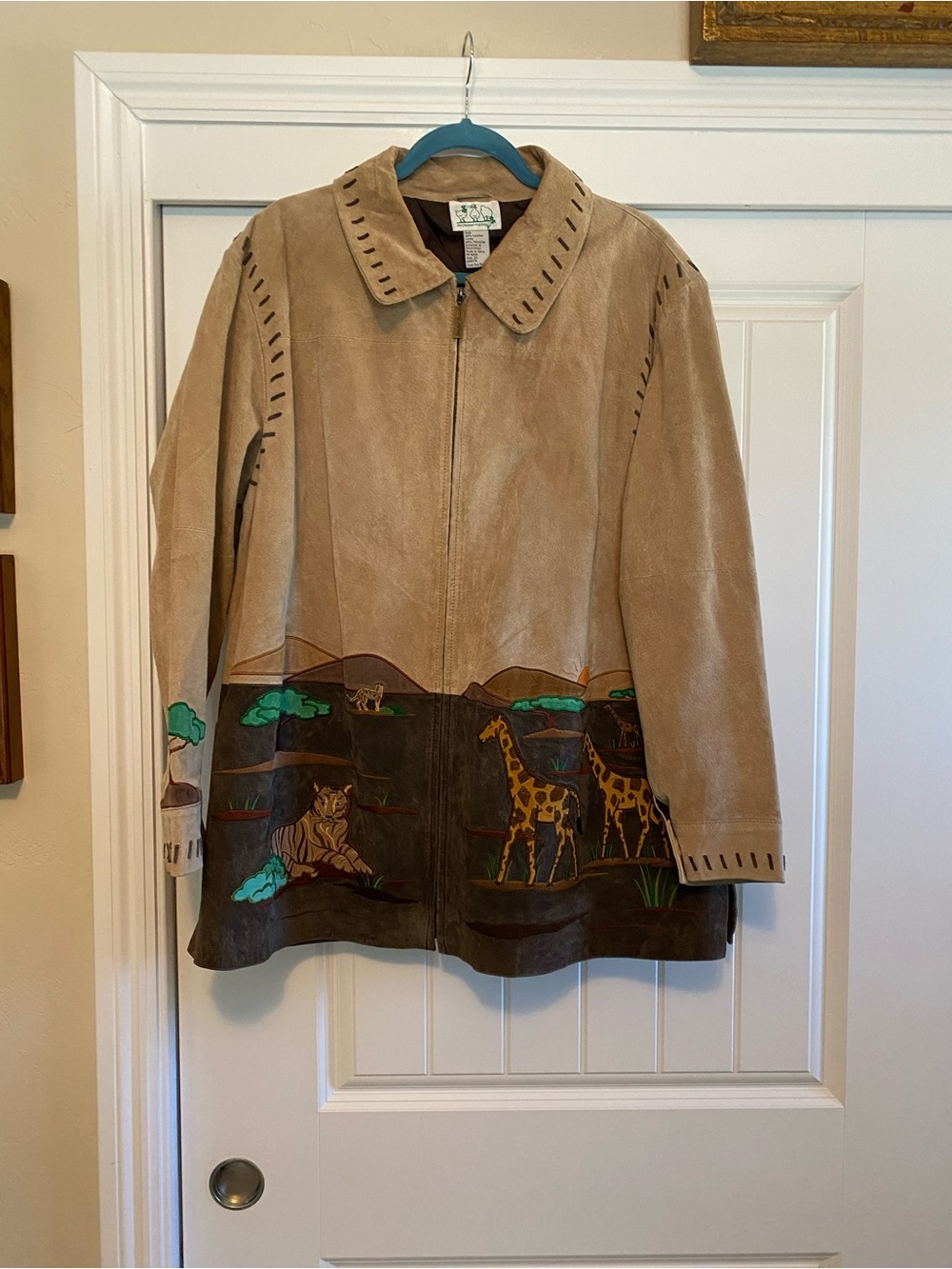 The Quacker Factory Suede Zip African Safari Jacket